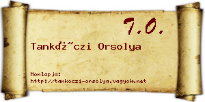Tankóczi Orsolya névjegykártya
