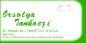 orsolya tankoczi business card